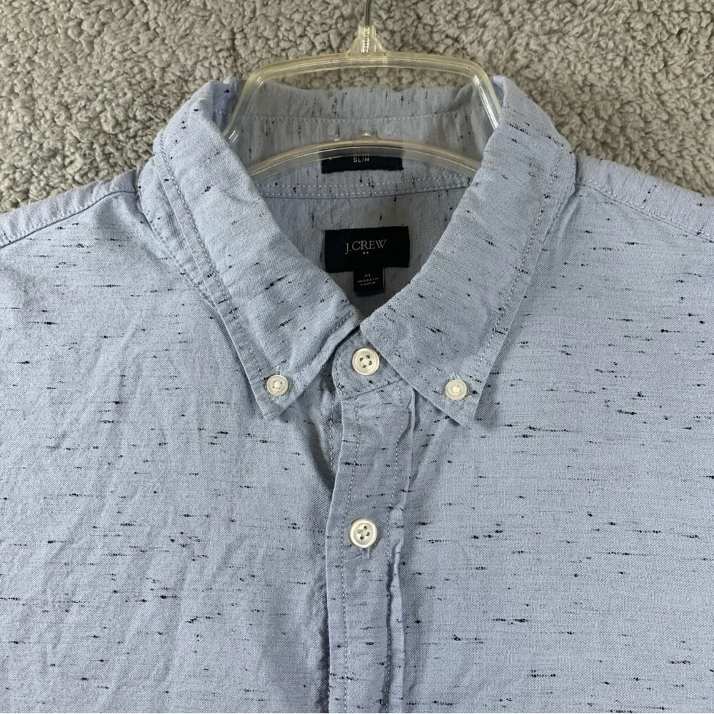 J.Crew Shirt‎ Men's Slim Long Sleeve Button Up Blue Size XL